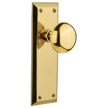 New York Solid Brass Privacy Door Knob Set with 2-3/8" Backset