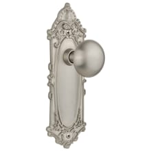 New York Solid Brass Privacy Door Knob Set with Victorian Rose and 2-3/4" Backset