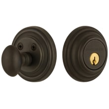 Classic Solid Brass Single Cylinder Deadbolt with 2-3/4" Backset