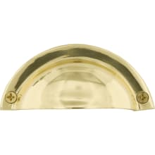 Solid Brass 2-15/16 Inch Center to Center Cup Cabinet Pull
