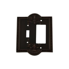 Meadows Vintage 2 Gang Single Toggle and Single Rocker Light Switch Wall Cover Plate