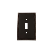 Rope Vintage 1 Gang Single Toggle Light Switch Wall Cover Plate