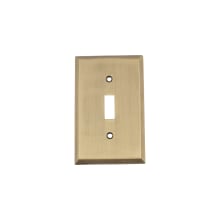 New York Vintage 1 Gang Single Toggle Light Switch Wall Cover Plate