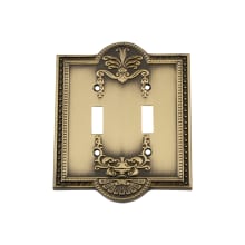 Meadows Victorian 2 Gang Double Toggle Light Switch Wall Plate Cover