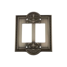 Meadows Vintage Victorian 2 Gang Double Rocker Light Switch Plate Cover - GFI