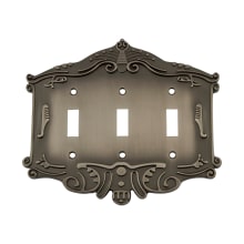 Victorian Triple Switch Wall Plate