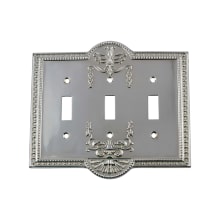 Meadows Victorian Vintage 3 Gang Triple Toggle Light Switch Wall Cover Plate