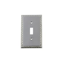 Egg & Dart Vintage 1 Gang Single Toggle Light Switch Wall Cover Plate