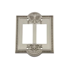 Meadows Vintage Victorian 2 Gang Double Rocker Light Switch Plate Cover - GFI