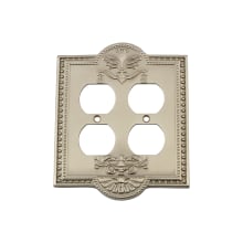 Meadows 2 Gang Victorian Vintage Restoration Duplex Wall Outlet Cover
