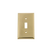 New York Vintage 1 Gang Single Toggle Light Switch Wall Cover Plate