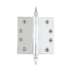 4" x 4" Ball Bearing Square Corner Mortise Hinge with Steeple Tip
