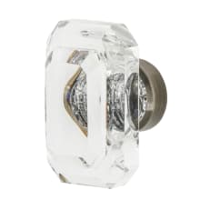 Vintage Luxe Baguette 1-3/4" Rectangular Faceted Crystal Cabinet Knob