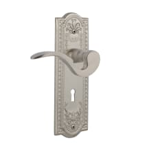 Manor Passage Door Lever Set with Meadows Rose and Decorative Keyhole for 2-3/4" Backset Doors