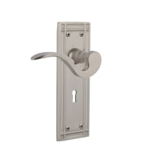 Manor Non-Turning One-Sided Door Lever with Mission Rose and Decorative Keyhole