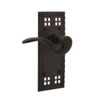Manor Privacy Door Lever Set with Craftsman Rose for 2-3/8" Backset Doors