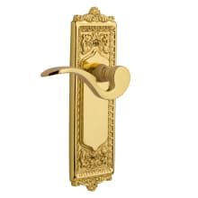 Manor Privacy Door Lever Set with Egg & Dart Rose for 2-3/8" Backset Doors