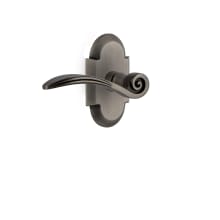 Swan Right Handed Passage Door Lever Set with Cottage Rose for 2-3/4" Backset Doors
