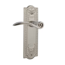 Swan Privacy Door Lever Set with Meadows Rose for 2-3/4" Backset Doors