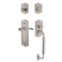 Meadows Right Handed Sectional Single Cylinder Keyed Entry Door Handleset with C Grip and Swan Lever for 2-3/4" Backset Doors