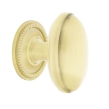 Homestead Vintage Farmhouse 1-3/4" Oval Cabinet Knob with Backplate - Solid Brass