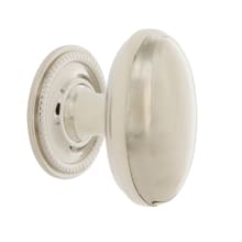 Homestead Vintage Farmhouse 1-3/4" Oval Cabinet Knob with Backplate - Solid Brass