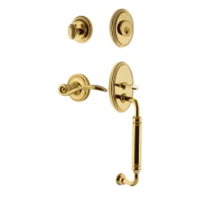 Classic Left Handed Sectional Single Cylinder Keyed Entry Door Handleset with C Grip and Swan Lever for 2-3/4" Backset Doors