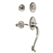 Classic Left Handed Sectional Single Cylinder Keyed Entry Door Handleset with S Grip and Swan Lever for 2-3/4" Backset Doors