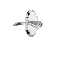 Swan Left Handed Non-Turning One-Sided Door Lever with Cottage Rose