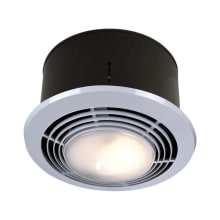 70 CFM 3.5 Sone Ceiling Mounted HVI Certified Bath Fan with Light, Heater and Night Light