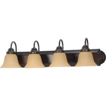 Ballerina 4 Light 30" Wide Bathroom Vanity Light with Colored Glass Shades