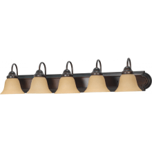 Ballerina 5 Light 36" Wide Bathroom Vanity Light with Colored Glass Shades