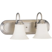 Dupont 2 Light 13" Wide Bathroom Vanity Light with Frosted Glass Shades