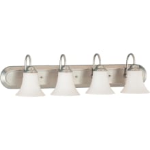 Dupont 4 Light 30" Wide Bathroom Vanity Light with Frosted Glass Shades