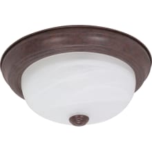 2 Light 13-1/8" Wide Flush Mount Bowl Ceiling Fixture