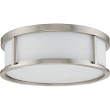 Odeon 3 Light 17" Wide Flush Mount Drum Ceiling Fixture