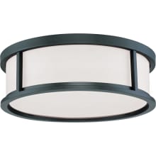 Odeon 3 Light 17" Wide Flush Mount Drum Ceiling Fixture