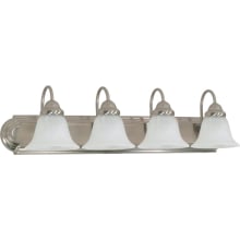 Ballerina 4 Light 30" Wide Bathroom Vanity Light with Frosted Glass Shades