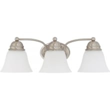 Empire 3 Light 20-1/2" Wide Bathroom Vanity Light with Frosted Glass Shades