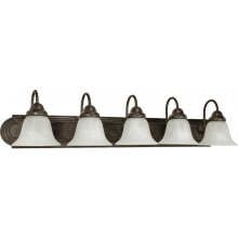 Ballerina 5 Light 36" Wide Bathroom Vanity Light with Frosted Glass Shades
