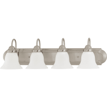 Ballerina 4 Light 30" Wide Bathroom Vanity Light with Frosted Glass Shades
