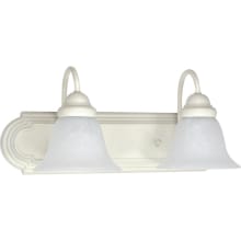 Ballerina 2 Light 18" Wide Bathroom Vanity Light with Frosted Glass Shades