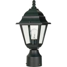 Briton 14" Tall Outdoor Single Head Post Light with Glass Panel Shades