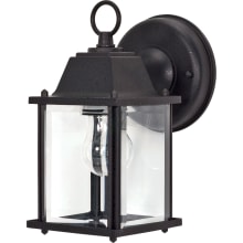 9" Tall Outdoor Wall Sconce with Glass Panel Shades