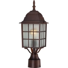 Adams 18" Tall Outdoor Single Head Post Light with Glass Panel Shades