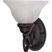 Castillo Single Light 7-1/4" Wide Bathroom Sconce with Frosted Glass Shade