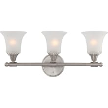 Surrey 3 Light 23-3/4" Wide Bathroom Vanity Light with Frosted Glass Shades