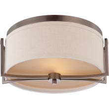 Gemini 2 Light 14-3/4" Wide Flush Mount Drum Ceiling Fixture