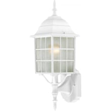 Adams Single Light 18-1/4" Tall Outdoor Wall Sconce with Patterned Glass Shade - ADA Compliant