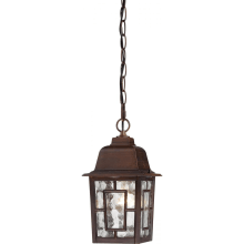 Banyan Single Light 6-1/8" Wide Outdoor Mini Pendant with Water Glass Shade